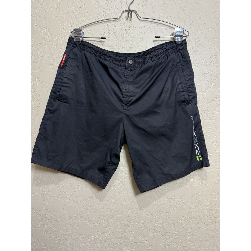 RLX Ralph Lauren Shorts Mens Medium Yellow Navy Swim Trunks Mesh Liner RLX12